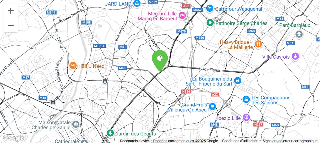 Localisation Immotram Marcq-en-Baroeul