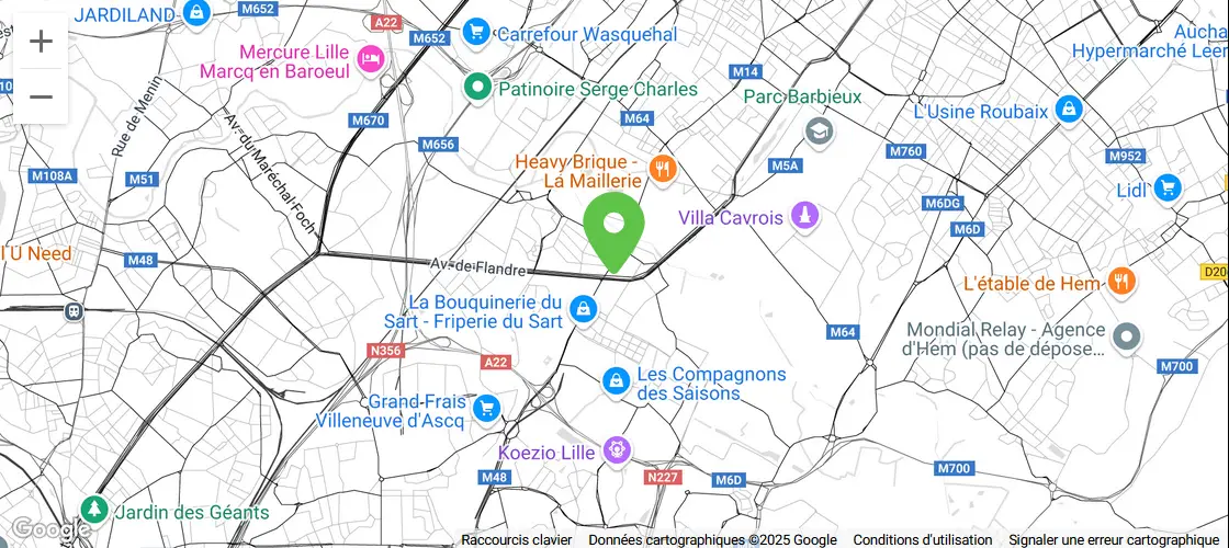 Localisation Immotram Villeneuve d'Ascq